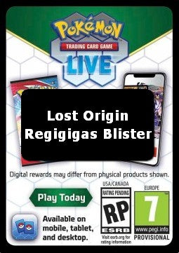 Live Code Card (Regigigas Blister)⁣ - Lost Origin⁣ (Online Code Card)
