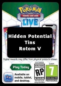 Live Code Card (Hidden Potential Tins: Rotom V Tin)⁣ - Pokémon Products⁣ (Online Code Card)