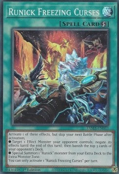 Runick Freezing Curses⁣ - Tactical Masters⁣ (Super Rare)⁣ [033]