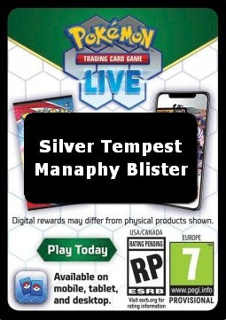 Live Code Card (Manaphy Blister)⁣ - Silver Tempest⁣ (Online Code Card)