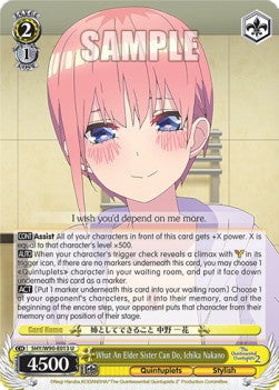 What An Elder Sister Can Do, Ichika Nakano (V.1 - Uncommon) - The Quintessential Quintuplets 2 (Uncommon) [5HY/W90-013]