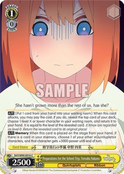 Preparations for the School Trip, Yotsuba Nakano (V.1 - Common) - The Quintessential Quintuplets 2 (Common) [5HY/W90-016]