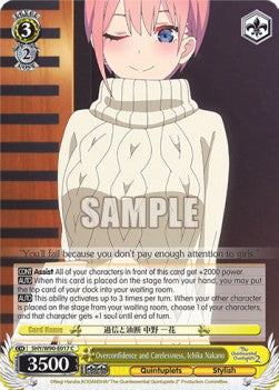 Overconfidence and Carelessness, Ichika Nakano (V.1 - Common) - The Quintessential Quintuplets 2 (Common) [5HY/W90-017]