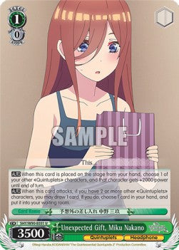 Unexpected Gift, Miku Nakano (V.1 - Uncommon) - The Quintessential Quintuplets 2 (Uncommon) [5HY/W90-031]