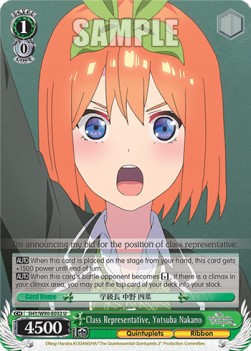 Class Representative, Yotsuba Nakano (V.1 - Uncommon) - The Quintessential Quintuplets 2 (Uncommon) [5HY/W90-032]