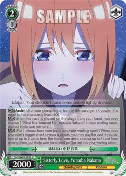 Sisterly Love, Yotsuba Nakano (V.1 - Uncommon) - The Quintessential Quintuplets 2 (Uncommon) [5HY/W90-033]