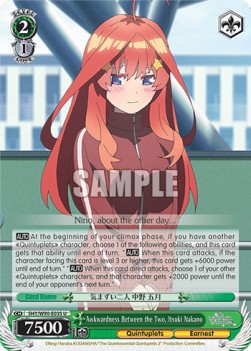 Awkwardness Between the Two, Itsuki Nakano (V.1 - Uncommon) - The Quintessential Quintuplets 2 (Uncommon) [5HY/W90-035]