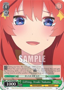 Gifting, Itsuki Nakano (V.1 - Common) - The Quintessential Quintuplets 2 (Common) [5HY/W90-036]
