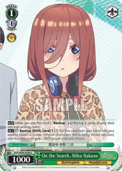 On the Search, Miku Nakano (V.1 - Common) - The Quintessential Quintuplets 2 (Common) [5HY/W90-040]