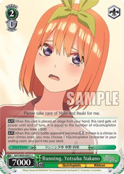 Running, Yotsuba Nakano (V.1 - Common) - The Quintessential Quintuplets 2 (Common) [5HY/W90-041]