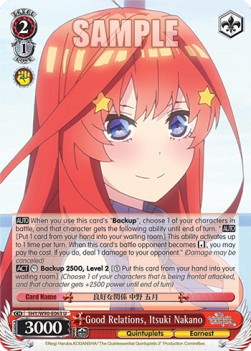Good Relations, Itsuki Nakano (V.1 - Uncommon) - The Quintessential Quintuplets 2 (Uncommon) [5HY/W90-063]