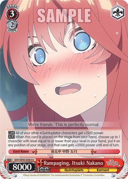 Rampaging, Itsuki Nakano (V.1 - Uncommon) - The Quintessential Quintuplets 2 (Uncommon) [5HY/W90-064]