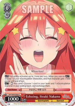 Echoing, Itsuki Nakano (V.1 - Common) - The Quintessential Quintuplets 2 (Common) [5HY/W90-065]