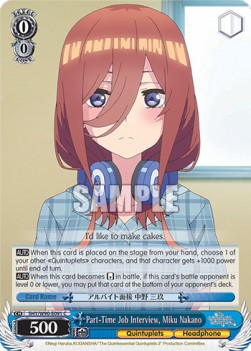 Part-Time Job Interview, Miku Nakano (V.1 - Common) - The Quintessential Quintuplets 2 (Common) [5HY/W90-091]