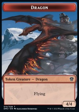 Dragon Token (R 4/4) // Phyrexian Token (B 2/2) - Dominaria United: Extras (Token) [XDMU-T 10/8]