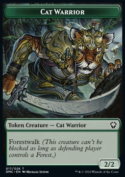 Cat Warrior Token (G 2/2) // Saproling Token (G 1/1) - Dominaria United: Extras (Token) [XDMU-T 17/18]
