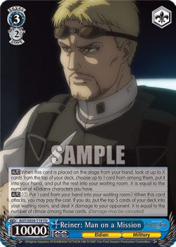 Reiner: Man on a Mission (V.1 - Trial Deck) - Attack On Titan: Final Season (Trial Deck) [AOT/SX04-T19]