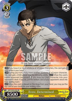 Eren: Determined (V.1 - Double Rare)⁣ - Attack On Titan: Final Season⁣ (Double Rare)⁣ [002]