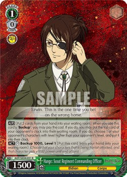 Hange: Scout Regiment Commanding Officer (V.1 - Rare) - Attack On Titan: Final Season (Rare) [AOT/SX04-031]