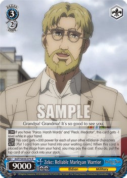 Zeke: Reliable Marleyan Warrior - Attack On Titan: Final Season (Rare) [AOT/SX04-074]