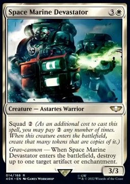 Space Marine Devastator - Universes Beyond: Warhammer 40,000 (Rare) [40K-14]