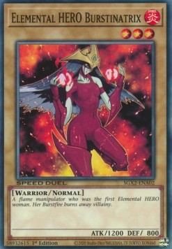 Elemental HERO Burstinatrix⁣ - Speed Duel GX: Midterm Paradox⁣ (Common)⁣ [A02]