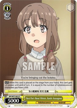 Best Part About Winter, Kaede Azusagawa - Rascal Does Not Dream of a Dreaming Girl (Common) [SBY/W77-015]
