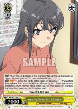 Preparing Dinner, Mai Sakurajima - Rascal Does Not Dream of a Dreaming Girl (Common) [SBY/W77-017]