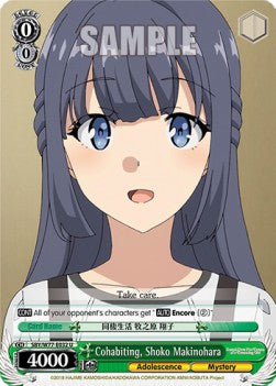 Cohabiting, Shoko Makinohara - Rascal Does Not Dream of a Dreaming Girl (Uncommon) [SBY/W77-032]