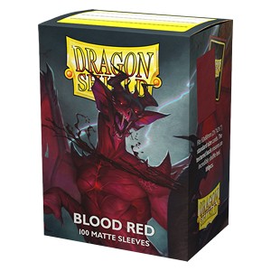 100 Dragon Shield Sleeves - Matte Blood Red
