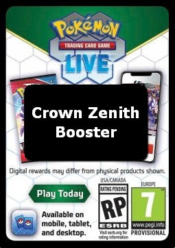 Live Code Card (Booster)⁣ - Crown Zenith⁣ (Online Code Card)