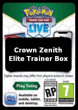 Live Code Card (Elite Trainer Box)⁣ - Crown Zenith⁣ (Online Code Card)