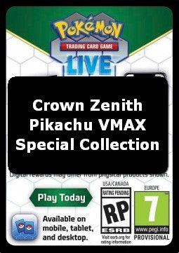 Live Code Card (Pikachu VMAX Special Collection)⁣ - Crown Zenith⁣ (Online Code Card)