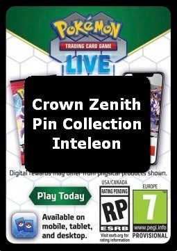Live Code Card (Inteleon Pin Collection)⁣ - Crown Zenith⁣ (Online Code Card)