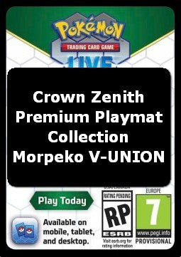 Live Code Card (Morpeko V-UNION Premium Playmat Collection)⁣ - Crown Zenith⁣ (Online Code Card)