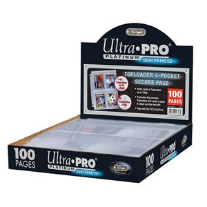100 Ultra Pro PLATINUM 4-Pocket Toploader Pages