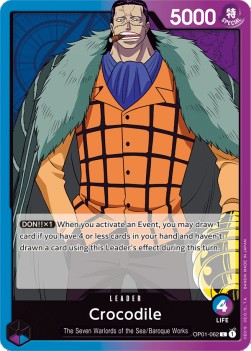 Crocodile (OP01-062) (V.1)⁣ - Romance Dawn⁣ (Leader)⁣ [062]