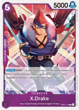 X.Drake (OP01-114) - Romance Dawn (Rare) [OP01-114]