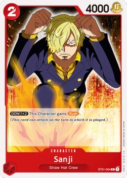 Sanji (ST01-004) (V.1)⁣ - Starter Deck: Straw Hat Crew⁣ (Common)⁣ [004]
