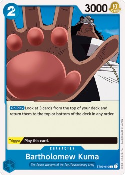 Bartholomew Kuma (ST03-010) (V.1)⁣ - Starter Deck: The Seven Warlords of the Sea⁣ (Common)⁣ [010]