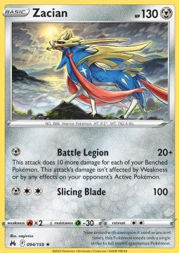 Zacian⁣ - Crown Zenith⁣ (Holo Rare)⁣ [094]