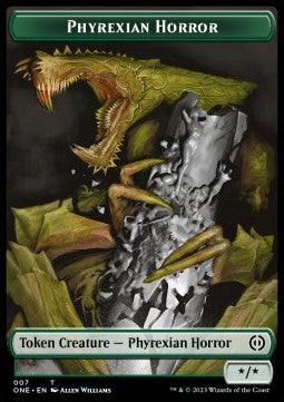 Phyrexian Horror Token (G */*) // Phyrexian Mite Token (A 1/1) - Phyrexia: All Will Be One: Extras (Token) [XONE-T 7/11]