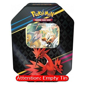 Empty Crown Zenith: Galarian Zapdos Tin - Crown Zenith