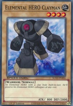 Elemental HERO Clayman⁣ - Speed Duel GX: Duelists of Shadows⁣ (Common)⁣ [A04]