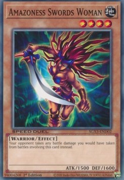 Amazoness Swords Woman (V.1 - Common)⁣ - Speed Duel GX: Duelists of Shadows⁣ (Common)⁣ [D02]