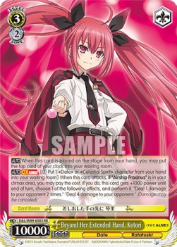 Beyond Her Extended Hand, Kotori (V.1 - Double Rare) - Date A Live Vol.2 (Double Rare) [DAL/W99-E003]