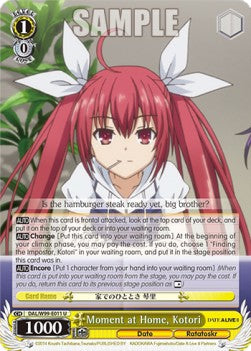 Moment at Home, Kotori - Date A Live Vol.2 (Uncommon) [DAL/W99-E011]