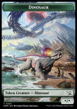 Dinosaur Token (Green */*) - March of the Machine: Extras (Token) [XMOM-T7]