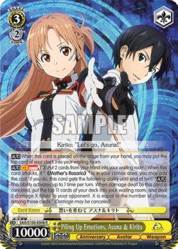 Piling Up Emotions, Asuna & Kirito (V.1 - Rare)⁣ - Animation Sword Art Online 10th Anniversary⁣ (Rare)⁣ [008]