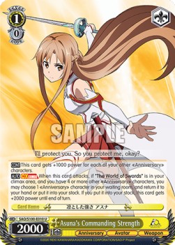Asuna's Commanding Strength (SAO/S100) (V.1 - Uncommon) - Animation Sword Art Online 10th Anniversary (Uncommon) [SAO/S100-010]